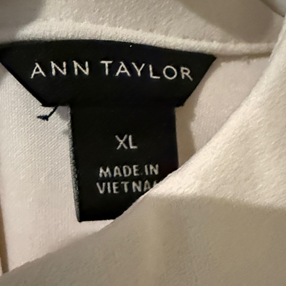 Ann Taylor Cream Blouse with Keyhole Neckline - Picture 2 of 7
